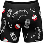 Crazy Dog T-Shirts Funny Fishing and Hunting Boxers for Men Sarcastic Deer Hunting and Fishing Joke Underwear for Guys