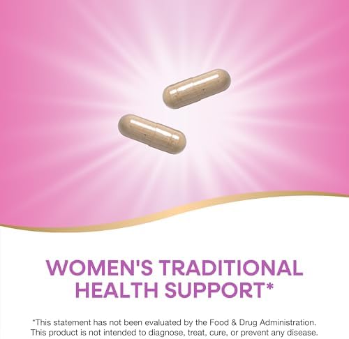 Nature's Way Wild Yam Root Capsules, Women's Traditional Health Support*, 700 mg per 2-Capsule Serving, Non-GMO Project Verified, 100 Vegan Capsules (Packaging May Vary)