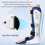 SFKLYU Ankle Support Brace Fracture Boot Short Ankle Foot Drop AFO Brace Orthosis Splint with Front Protection Plate Night Splint Brace,Style a right,L
