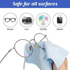 Treela 200 Pcs Microfiber Glasses Cleaning Cloth 6 x 7'' Eyeglasses Cleaner Wipes Lens Screen Cleaning Cloth for Glasses, Cameras Lens, Cell Phone, LCD TV Screens, Laptops, Tablets(Multi Color)