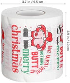 Christmas Toilet Paper, 5 Rolls Merry Christmas Toilet Tissue Printed Santa Claus - Toilet Tissues Rolls for Christmas Vacation Decorations, Holiday Gag GIfts (150 Sheets/Roll)