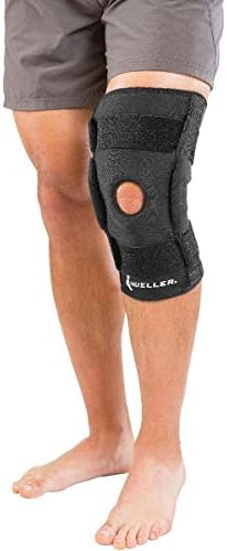 Mueller Hinged Wraparound Knee Brace, Black, Medium/Large