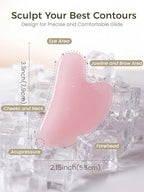 Gua Sha Facial Tools, Guasha Tool for Face Acupuncture Therapy Trigger Point Treatment, Gua Sha Scraping Massage Tool (Pink)