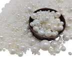 Edible Pearl Sugar Sprinkles White Candy Mixing Size Baking Edible Cake Decorations Cupcake Toppers Cookie Decorating Celebrations Wedding Valentines Easter Halloween Christmas Supplies 120g/ 4.23oz