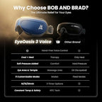 BOB AND BRAD Eye Massager with Heat and Cooling Voice Control, FSA Eligible HSA, EyeOasis 3 Voice Temple Massage, Heated Eye Massager for Migraines & Dry Eyes Relief, Ideal Gift for Women Men