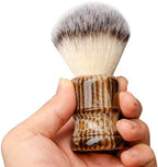 Grandslam Shaving Brush with Synthetic Hair, Cruelty-Free Shaving Cream Brush for Men, 100% Solid Resin Handle, Gently Exfoliates The Skin, 24mm Knot (Imitation rhinoceros horn)