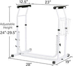 FSA/HSA Eligible, Vaunn Medical Bathroom Patented Height Adjustable Height Toilet Rail Grab Bar and Commode Safety Frame Handle