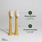 Bamboo Electric Toothbrush Heads (4-Pack) | Philips Sonicare Compatible, Soft Bristles, Eco-Friendly