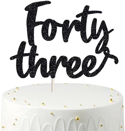 Happy 43rd Birthday Cake Topper forty three Birthday Cake Toppers, 43rd Cake Topper for Men,43 Cake Topper For Women, 43rd birthday decorations,43rd Birthday Cake Topper