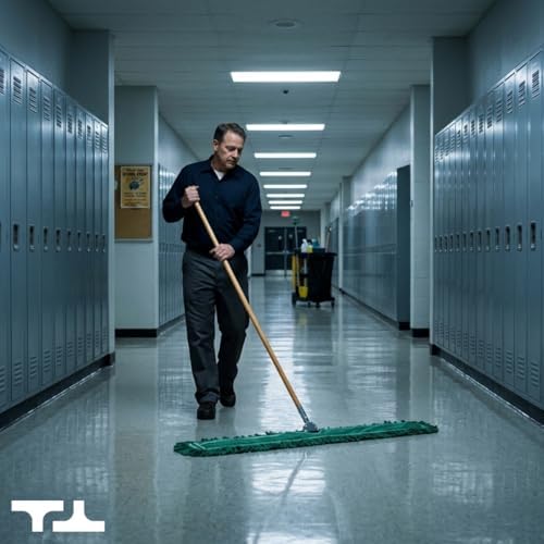 36 Inch Green Commercial Dust Mop & Floor Sweeper – Wood Handle Floor Mop for Tile, Hardwood & Concrete