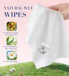 Thickened Flushable Wipes 30 Counts - ON-THE-GO Individually Wrapped for Women Men I Wet Wipes for Butt Travel Toilet Bathroom Thicker & Big for Adult Oranea Dulca & Aloe - Septic Sewer Safe