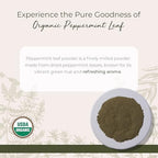 Starwest Botanicals Organic Peppermint Leaf Powder - Dried Herb for Tea, Herbal Blends, Baking, & Cooking, Caffeine Free, Sourced from Egypt & USA, Certified Kosher, Non-GMO - 4 oz Pouch