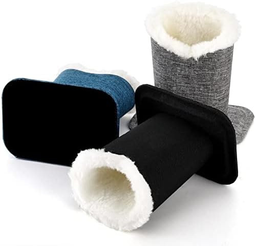 ZOOFOX 3 Pack Plush Lined Eyeglass Holder, Fabric Glasses Stand for Desks, Nightstands