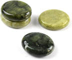 4Pcs Hot Massage Stones Set Green Jade Heated Warmer Stone for Spa Massage 2.36 x 1.96in (6x5cm)
