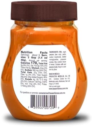 Gloria Spreadable Dulce de Leche Milk Candy with Nuts – Arequipe, Caramel Sauce Cajeta Mexicana- , Mexican Candy | Perfect for Pancakes, Waffles, Bread, and Desserts | Spreadable Snack (13.1 Oz 1 Pack)