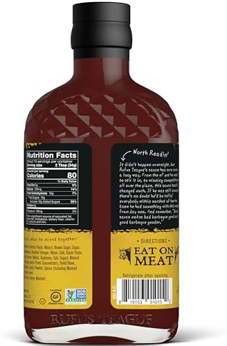 Rufus Teague Honey Sweet BBQ Sauce, 2 Pack Size, Premium Barbecue Sauces with Natural Ingredients, Award-Winning Bold Flavor, Gluten-Free, Non-GMO, 15.25 oz