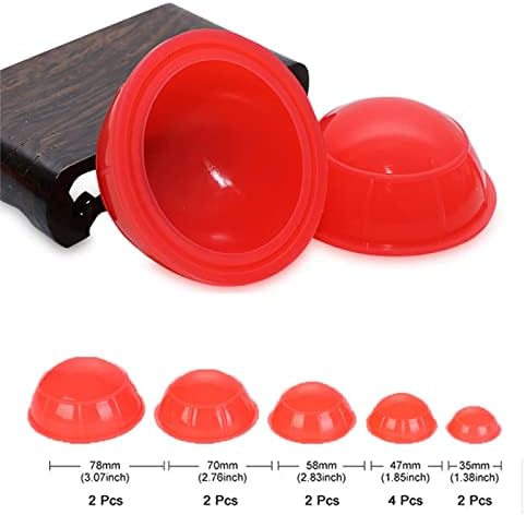 12 Piece Cupping Set Vacuum Cupping Therapy Set Stronger Suction for Myofascial Massage, Muscle, Nerve, Joint Pain Relief Facial Body Massage, Pain Relief, Muscle Relaxation Joint Pain（Red