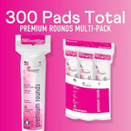 Swisspers Premium Cotton Rounds, Dual Sided Pads - 100 Pads (Pack of 3) - 100% Pure Chlorine-Free Cotton, Hypoallergenic & Dermotologist Tested - Cotton Pads for Makeup & Nail Polish Removal
