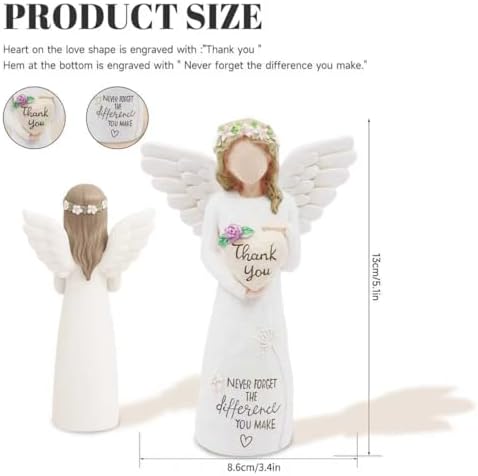 Thank You Gifts for Women, Nurses, Coworkers, Friends,Teachers-Thank You Angel Figurine with Sentimental Message, Appreciation Gifts, Inspiration Gifts, Sculpture