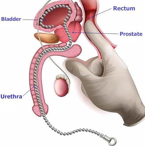 Urethral Sounds Stainless Steel Beads Catheter Dilator 19.69" Smooth Penis Insert Stimulation Urethral Sounding Toys Catheter Stretching Male Masturbation Rod(6mm)