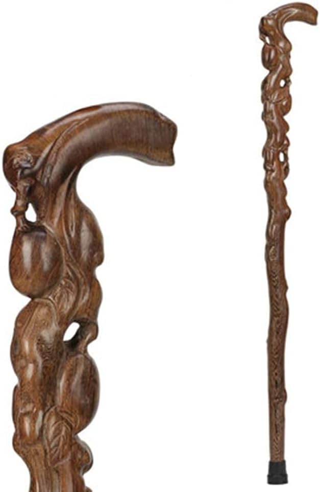 Solid Wooden Walking Wood CanesFoldable Cane, Crutch Wooden Stick, Solid Wooden, Chicken Wing Wood Old Man' S Non- Slip Walking Stick, Grandma Grandpa for Elderly, Seniors