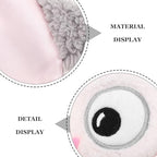 FRCOLOR Plush Soft Blackout Eye Mask Cartoon Bird-Inspired Light-Blocking Sleeping Blindfold for Women Men Nap Travel