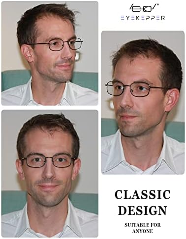 Eyekepper Metal Frame Spring Hinged Arms Reading Glasses 3 Pair(Brown/Gunmetal/Black) Valupac Metal Readers