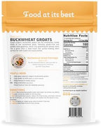 Quay Naturals Organic Buckwheat Groats 1.5 lb | Gluten-Free Ancient Grain Alternative | Non-GMO, Whole Buckwheat Groats, Vegan | Ideal for Hot Cereal, Porridge, Salads & Baking
