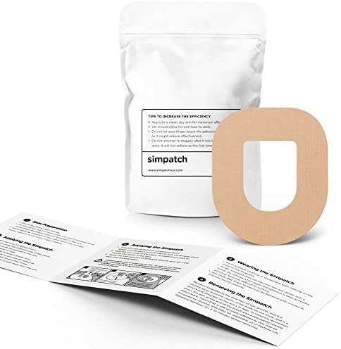SIMPATCH – OmniPod Adhesive Patch (25-Pack) – Waterproof Adhesive, CGM Tape – Multiple Color Options (Biege)