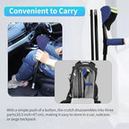 Forearm Crutches for Adult Men or Women with Cushion, 1 Pair, Adjustable, Foldable Arm Crutch with Elbow Strap, Light and Portable Crutches for Patients