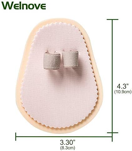 Welnove - Hammer Toes Straightener Toe Splint Corrector for Claw, Curled, Crooked Toe, Cushion Brace Joint Realign Metatarsal Support Loop Pack of 2 (2 Holes)