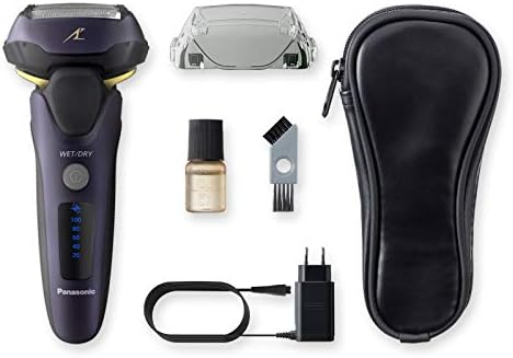 Panasonic ES-LV67-A803 Wet and Dry Shaver, 5 Shaving Heads with Linear Motor, Including Hair Trimmer, Navy Blue
