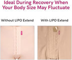 LIPO extend “T” – Size Extender for Compression Garments | Adds 3 Extra Rows of Hook-and-Eye Closures | Post-Surgery Fit Adjuster