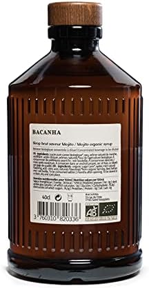 BACANHA - Organic and Raw Syrup - Mojito Syrup - For Cocktail, Water, Lemonade and Iced Tea - 400 ml