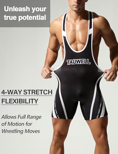SEAUR Men's Vest Wrestling Coverall Breathable Undershirts Wrestling Athletes Comfortable Lightweight Bodysuit for Training