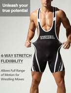 SEAUR Men's Vest Wrestling Coverall Breathable Undershirts Wrestling Athletes Comfortable Lightweight Bodysuit for Training