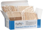 ForPro Premium Wood Stick 300 Pcs Kit, Non-Sterile, Assorted Hair Removal Waxing Applicators for Face & Body, 300-Count
