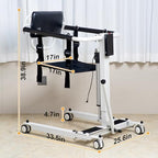 Electric Patient Lift Transfer Chair, Foldable & Portable Design, Adjustable Height/Width for Safe Transfers Between Bed, Wheelchair, Toilet, Car & More (Electric Patient Lift Transfer Chair)