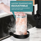 Hot & Cold Water Glass Rinser for Kitchen Sink, Stainless Steel High Pressure Cup Washer Kitchen Sink Attachment, Cup Cleaner Bottle Washer for Bar Cafe Sink, Black