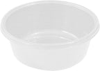 YBM HOME Round Plastic Wash Basin (Pearl White, 13")