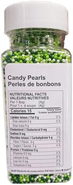 Sentovac Green and White Nonpareils Sprinkles St Patricks Edible 2mm Mini Peals Sprinkle for Cake Decorating Sugar Candy Cookie Cupcake Topper Baking Decorations Christmas St Patricks Supplies