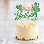 Cactus Cake Topper, Fiesta Cake Topper, Mexican Theme Birthday Party Supplies, Cactus Party Decorations Cactus Cake Toppers Food Fruit Picks Hawaiian Cacti Themed Party Supplies