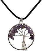 VIE Naturals Tree of Life Pendant, Amethyst, 30mm