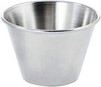 Winco SCP-40, 4-Ounce Stainless Steel Round Ramekin Condiment Sauce Cups, 1 Dozen Pack