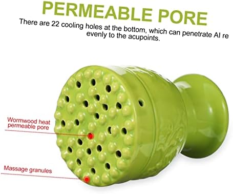 1set Ceramic Moxibustion Cup Heat Insulation Portable and Lightweight Tool for Spa and Home Use for Scraping Therapy and Relaxation