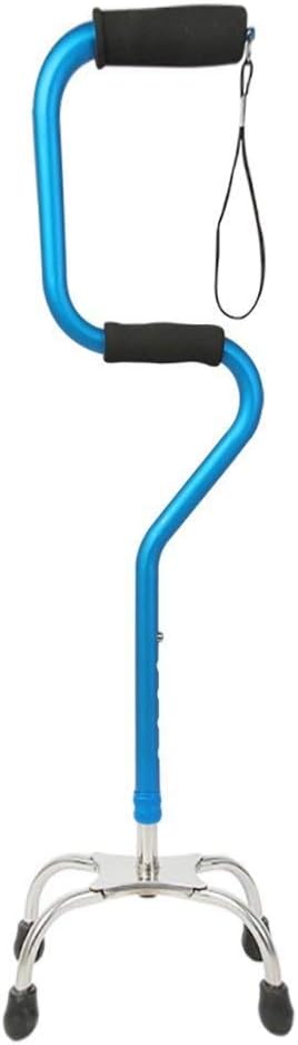 Elderly Crutches Four-Legged Anti-Fall Sticks with Lights Non-Slip Walking Stick with Hospital Interesting