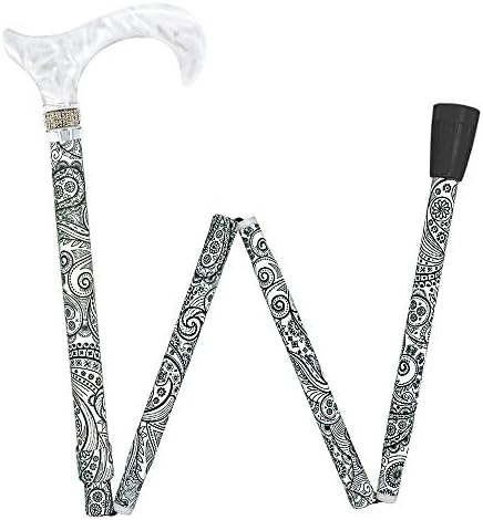 Royal RC Canes Stylish Walking Sticks – Designer Folding Adjustable Rhinestone Canes – Best Gift for Men and Women Lightweight Aluminum Shaft & Safe to Walk