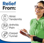 Carpal Tunnel Wrist Brace Night Support - Wrist Splint Arm Stabilizer & Hand Brace for Carpal Tunnel Syndrome Pain Relief Compression Sleeve for Forearm Wrist Tendonitis Pain Treatment (Small, Left)