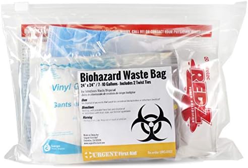 22 Piece Bodily Fluid Clean Up Pack/Bloodborne Pathogen Spill Kit - be OSHA Compliant and Protect from Dangerous Exposure to Blood and Other potentially infectious Materials