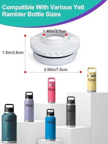 YOUSHARES Tumbler Adapter Compatible with YETI Rambler Bottle to Cirkul Flavor Cartridge, Food-Grade Water Bottle Accessories for Yeti Cup 12, 18, 26, 36, 46, 64 Oz